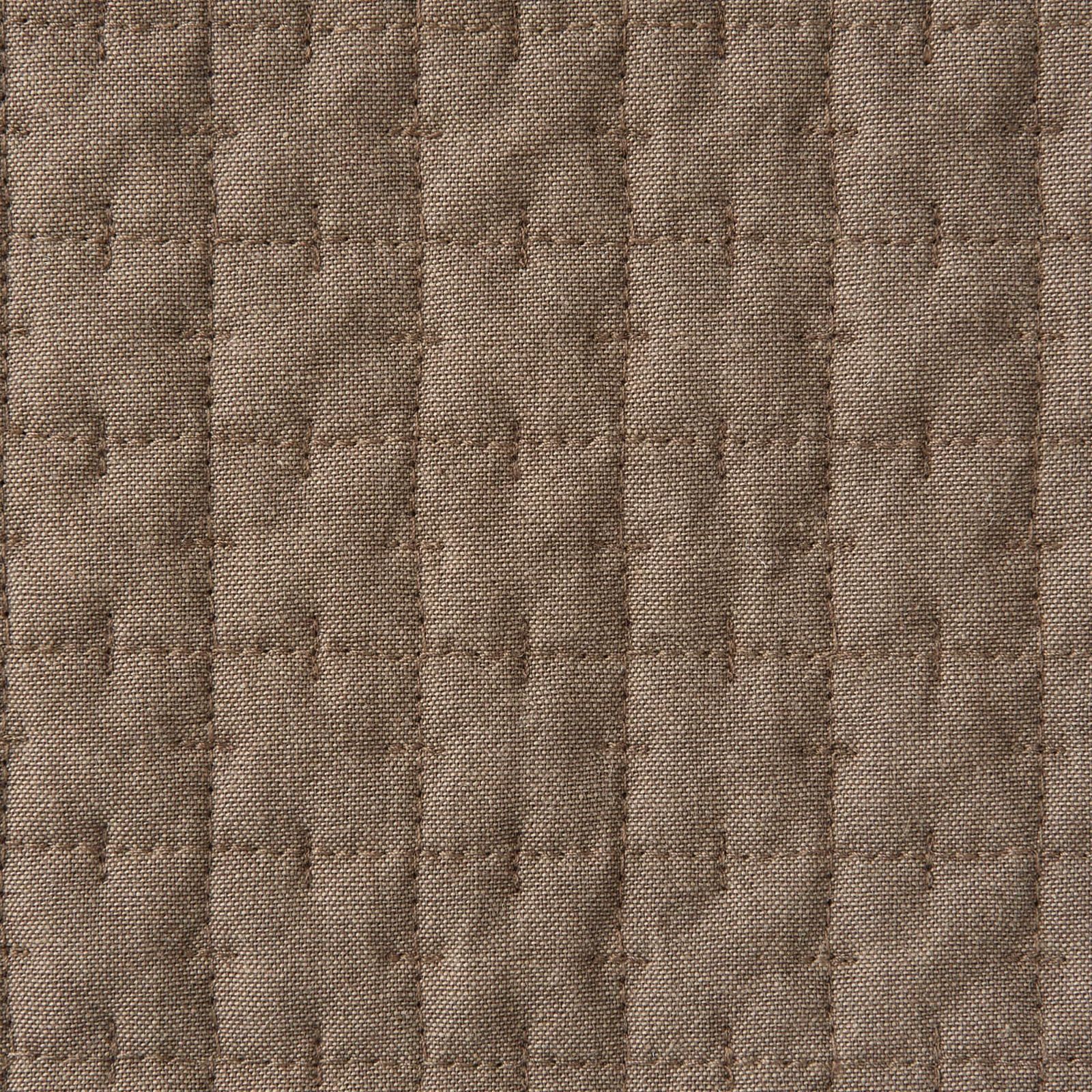 MUJI 無印良品 洗いざらしの綿キルティングラグ ブラウン 195×195cm