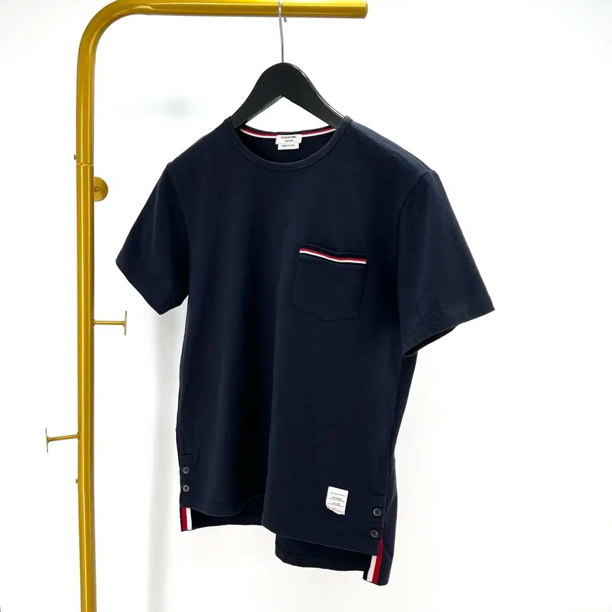 トムブラウン　半袖Tシャツ　ネイビー　4 トムブラウン半袖Tシャツネイビー4