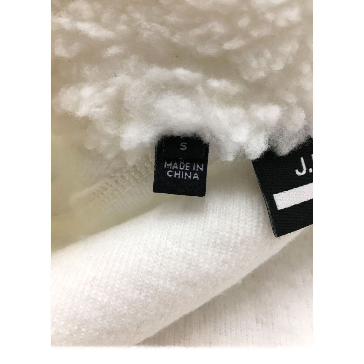 J.LINDEBERG - coco 中古 ジェイリンドバーグ J.LINDEBERG レディース ジャケット S 白 ホワイト ボア フリース 軽量 シンプル J.LINDEBERG - coco 中古 ジェイリンドバーグ J.LINDEBERG