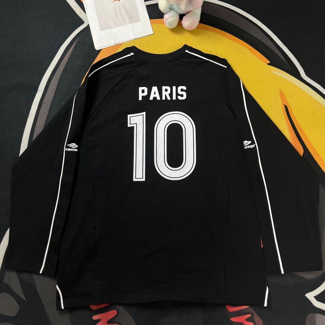 24SSバレンシアガ サッカーミラノゲームシャツ ロング Tシャツ