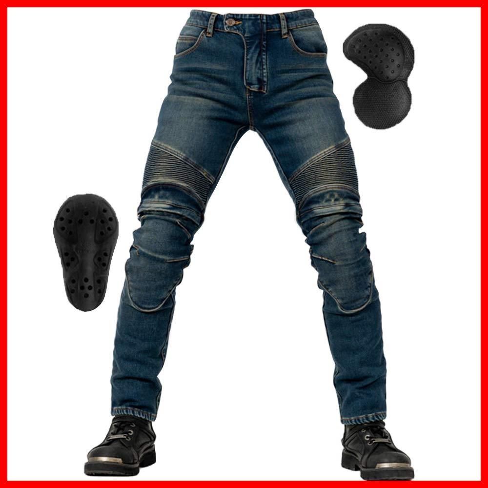【迅速発送】RENHE ライディングパンツ 冬用 メンズ バイクパンツ 裏ボア ライダースパンツ プロテクター付き レーシングパンツ 厚手 ツーリングジーンズ 中綿 防寒保温 伸縮性 ストレッチ素