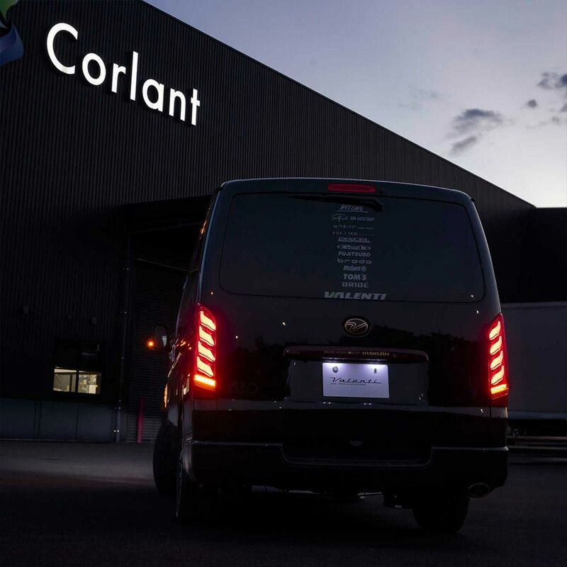 VALENTI ヴァレンティ ハイエース 200系 1型 2型 3型 4型 5型 6型 7型 8型 ジュエル LED テールランプ ウルトラ γガンマ OEA パーツ テール ランプ 保安基準適合 車検対応 シーケンシャルパーツ ハイエースカスタム FFCRYSTALESIA_COM