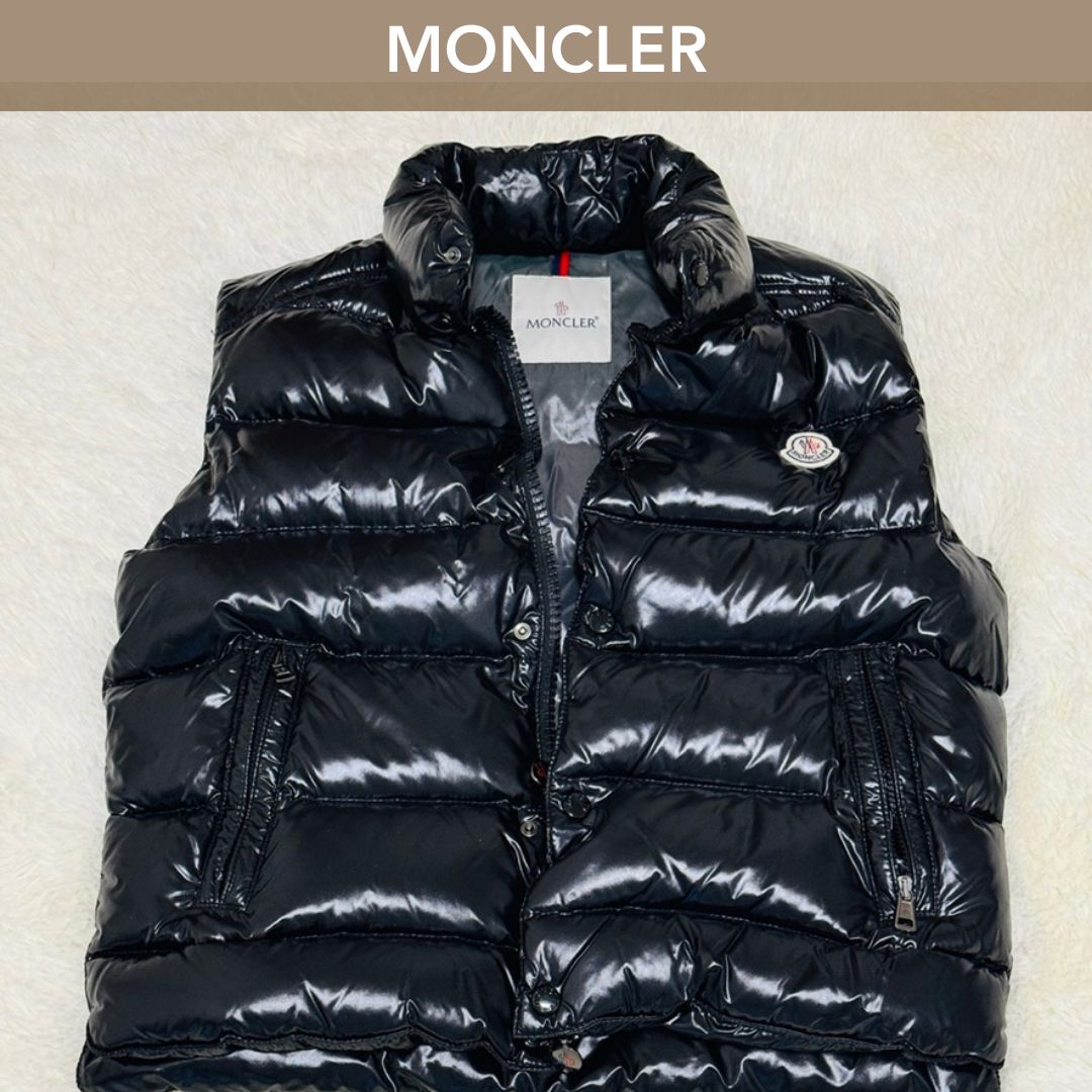 美品 モンクレール ダウンベスト TIB GILET CLASSE1 ブラック Sサイズ