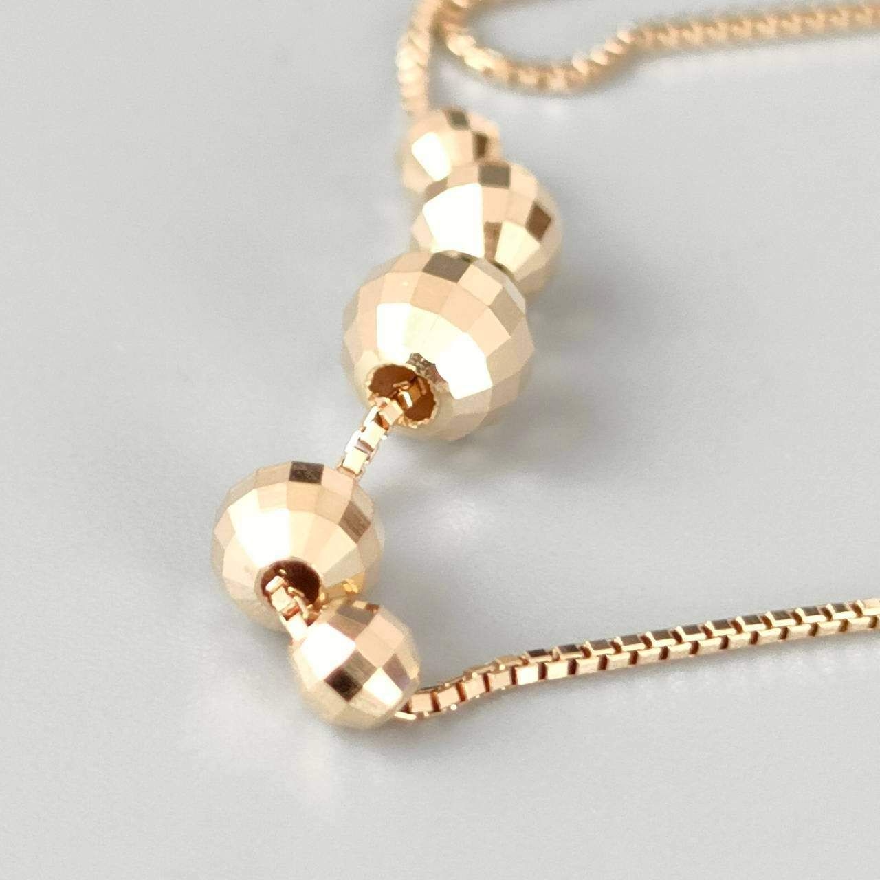 18金 K18 ミラーボール デザインネックレス レディース 2.51g 40