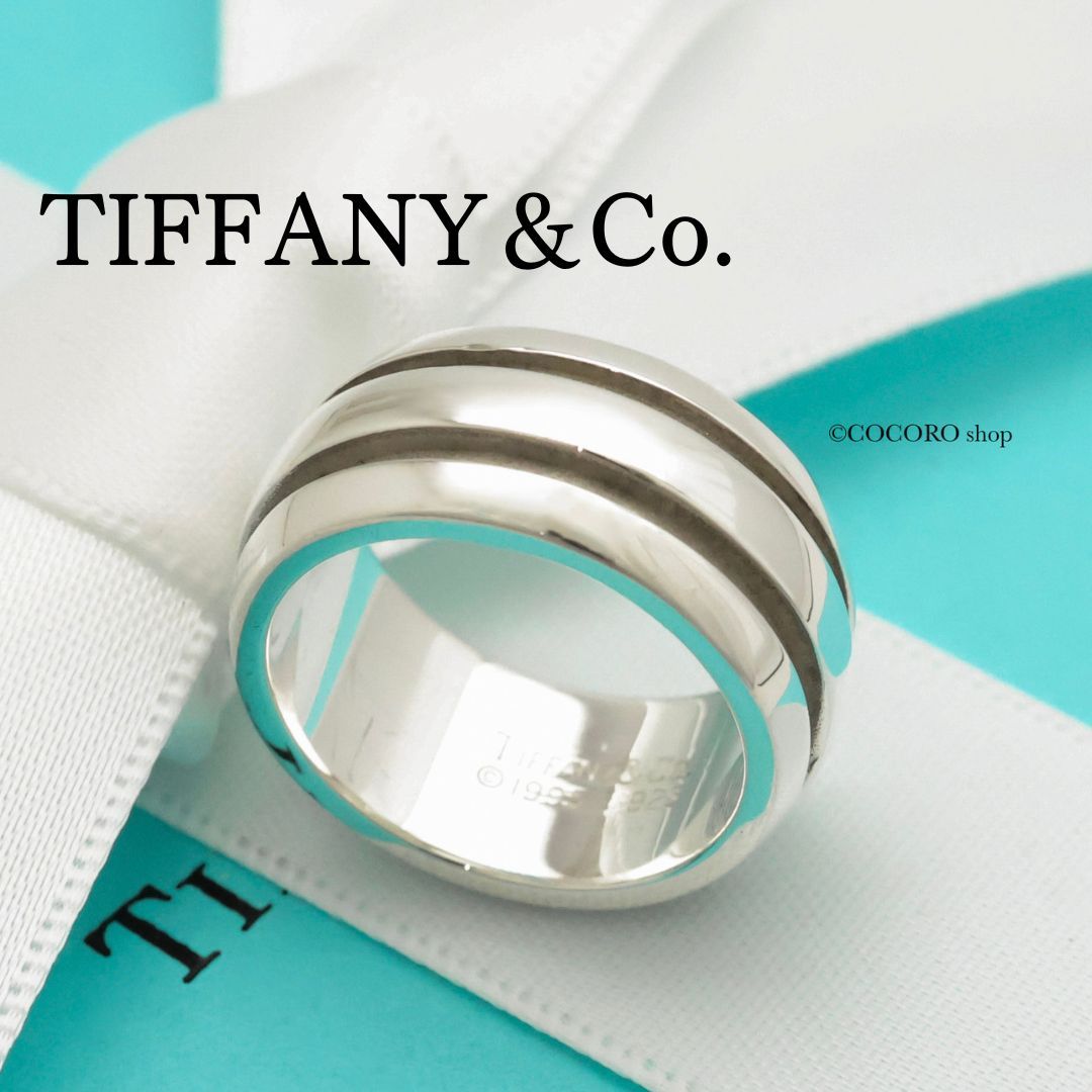 ティファニー グルーブド ダブルライン リング Tiffany & Co 10号 ティファニー グルーブド ダブルライン リング SV925 10号