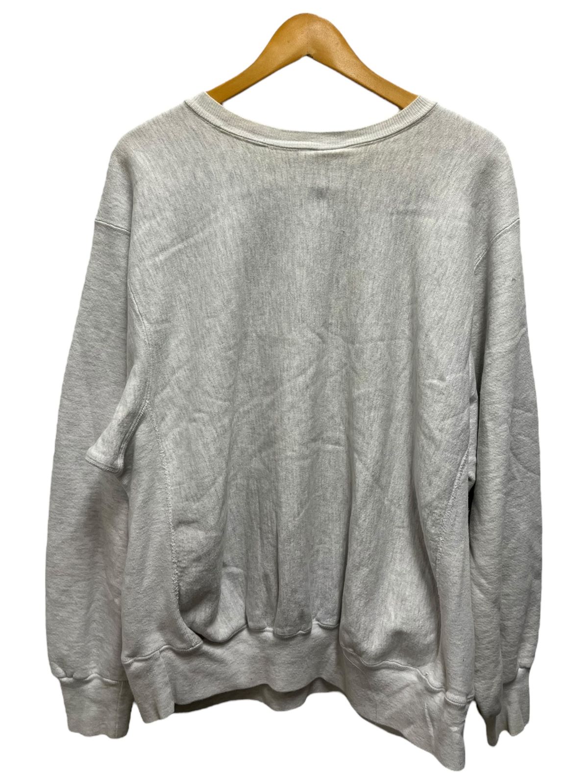 MV SPORT 古着 90s スエット トレーナー CENTRAL STATE UNIVERSITY カレッジロゴ サイドパネル ポリエステル混 XXL アッシュグレー メンズ 199