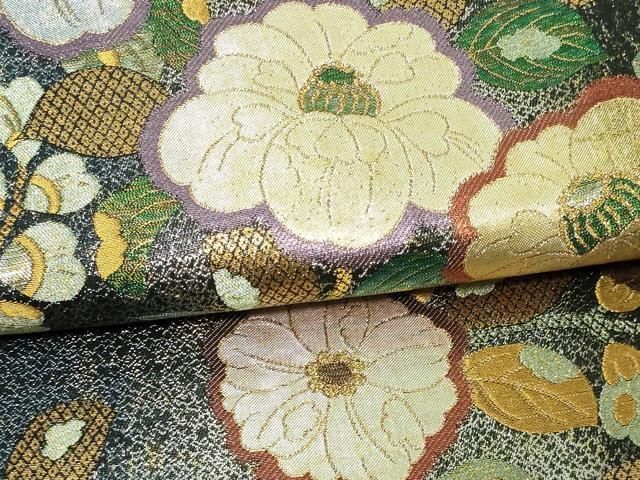 ※suz***ページ：A-2423アンティーク夏着物 正絹 金銀糸 七宝 平和屋着物＊夏物 六通柄袋帯 花うさぎ 金銀糸 正絹 逸品