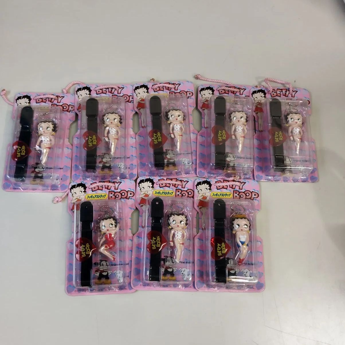 BETTY BOOP／ベティブーブ フィギュアストラップ まとめ売り8点 C1627
