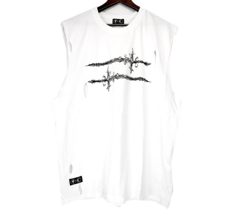 サグクラブ THUG CLUB Basic T Shirt TC24TS1701 ダメージ加工 ノンスリーブ タンクトップ w23609