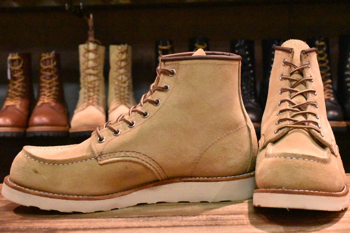 【9D 美品 22年】レッドウィング 8833 スエード アイリッシュセッター ホーソーン ラフアウト モック ブーツ redwing HOPESMORE【EJ840】