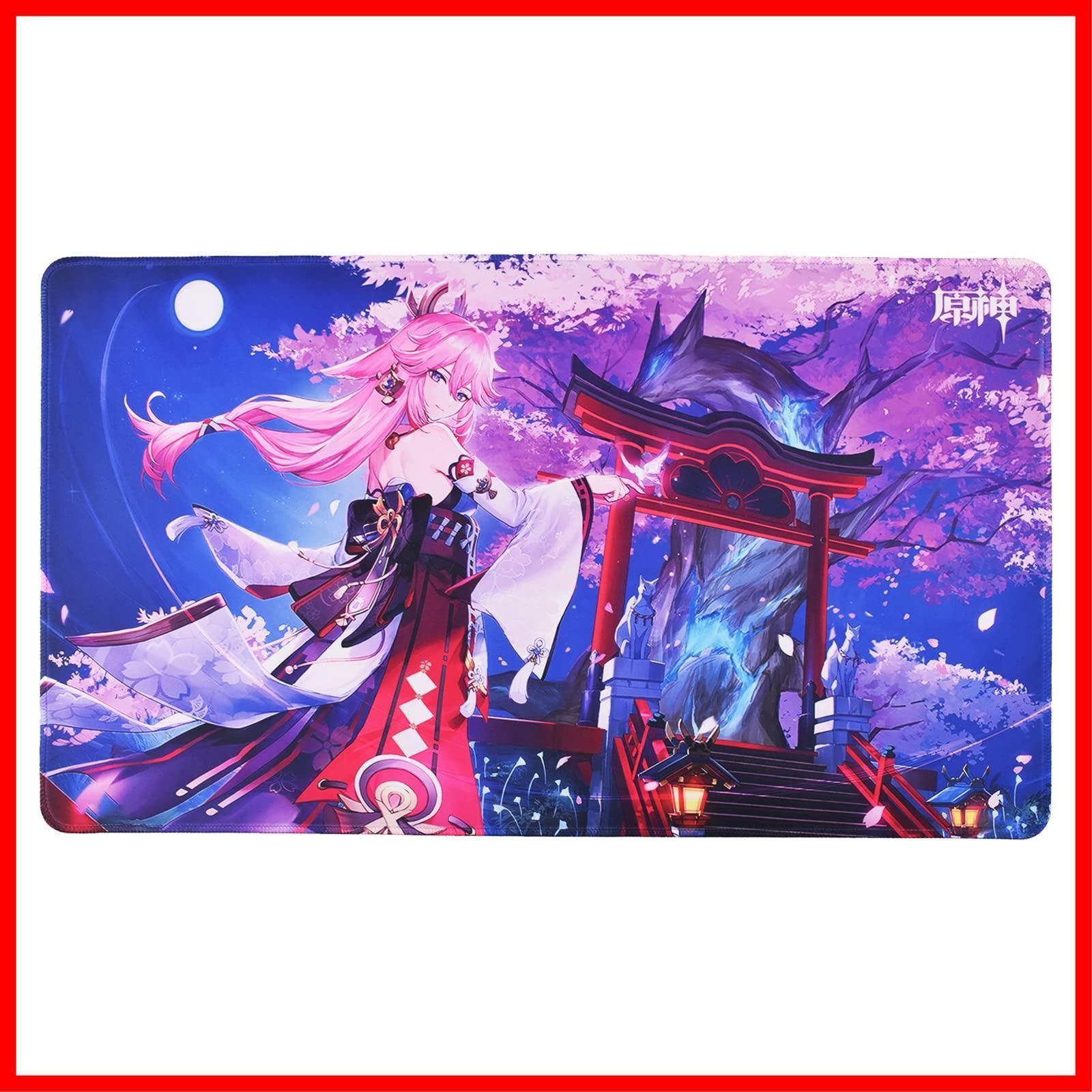自宅兼用 オフィス ホーム アニメ 滑り止め 耐久性 防水 ゲーミングマウスパッド 40x70cm 大型マウスパッド げんしん 原神