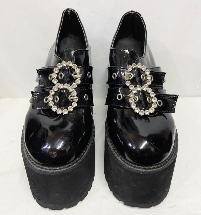 BUBBLES ダブルバックル厚底シューズ 38 サイズ38◇BUBBLES バブルス 