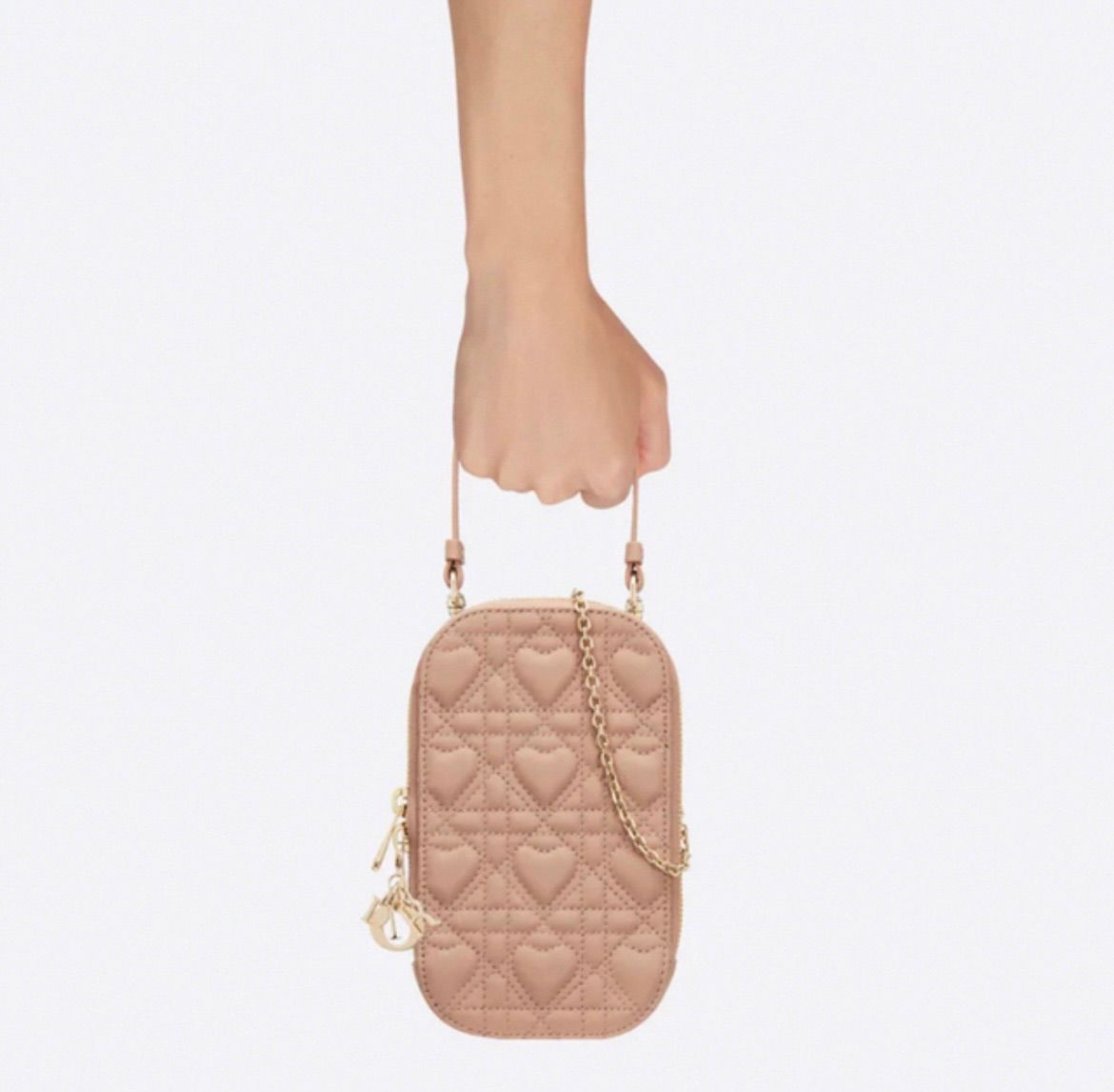 新品 ディオール LADY DIOR フォンホルダー ハート ピンク 新品 ディオール LADY DIOR フォンホルダー ハート ピンク