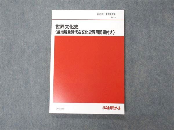 UY04-009 代ゼミ 代々木ゼミナール 世界文化史 全地域全時代&文化史