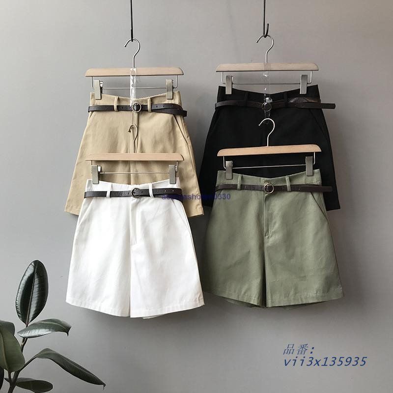 パンツ ショートパンツ 無地 ツイル 無地 ベルト カジュアル シンプル ハニーズ 美脚 ベルト付ショートパンツ 夏 春 レディース vii3x135935