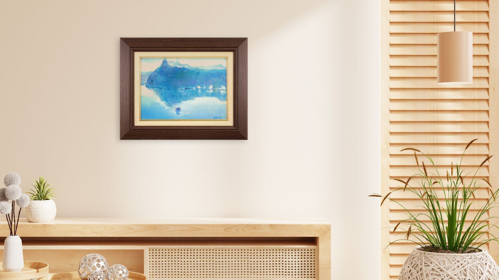 木下勘二 「摩周湖」 油絵・油彩画 絵画 木下勘二 『摩周湖』 油彩画 - 北海道画廊
