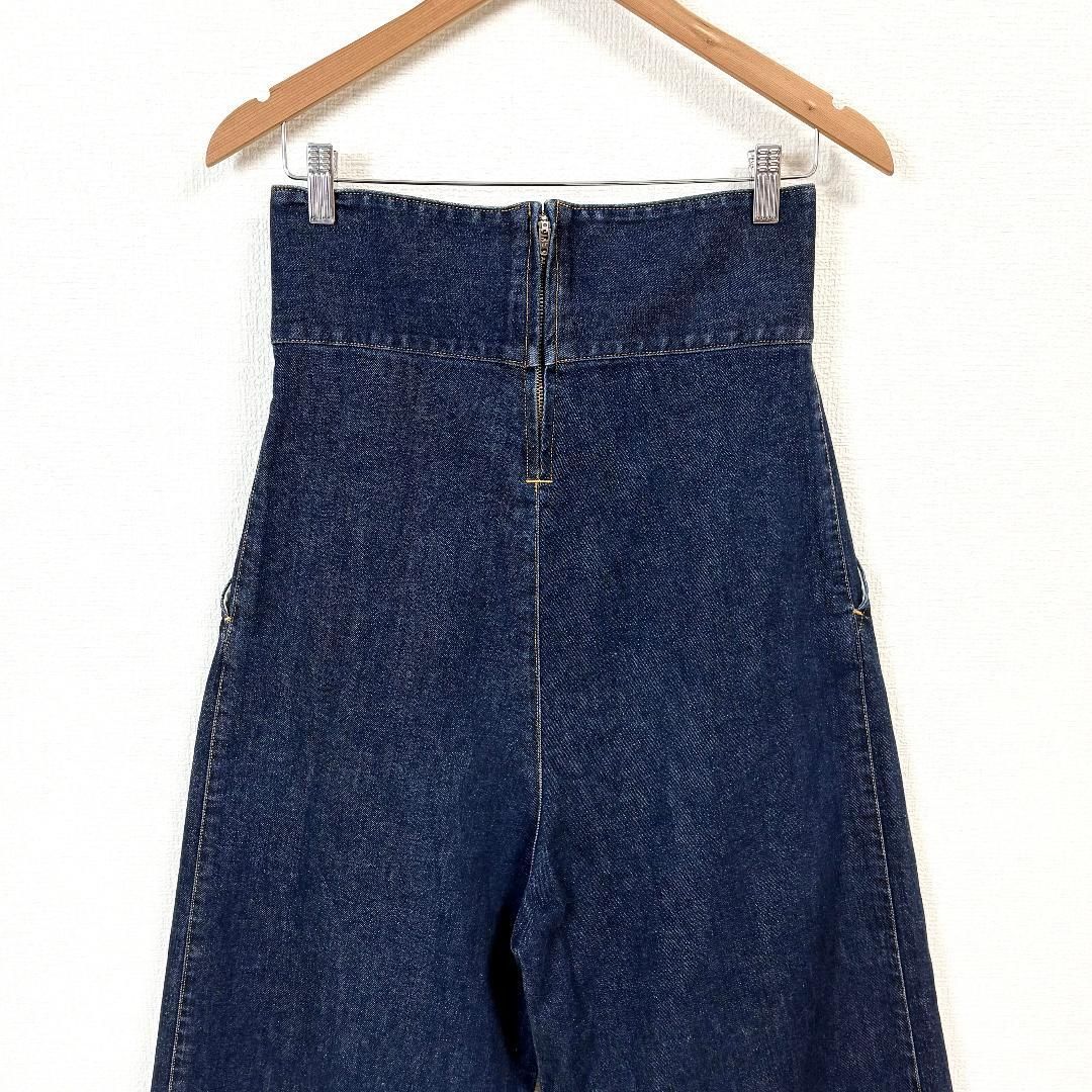 LIMI feu デニムワイドパンツ ウエストリボン S インディゴ DECORATOM_COM_BR