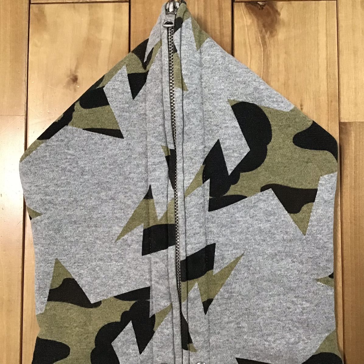 BAPE スター パーカー グレー × 1st camo Sサイズ a bathing ape BAPE sta full zip hoodie  star エイプ ベイプ アベイシングエイプ