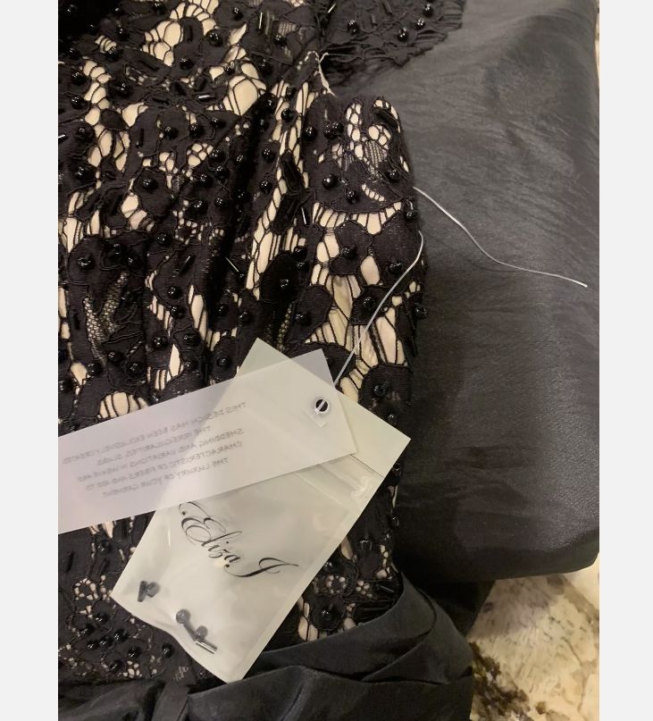 新品】イライザジェイ US2 美しいブラックのロングレースドレス - メルカリ 