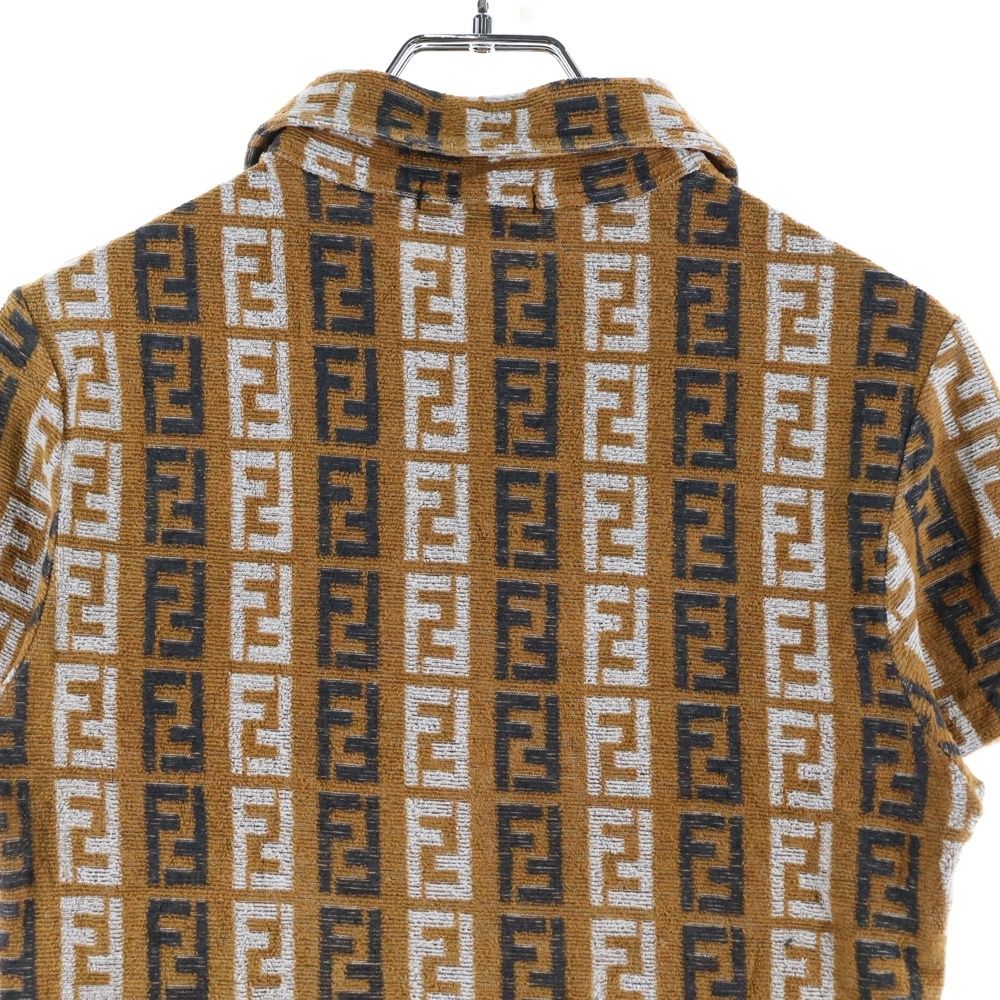 FENDI (フェンディ) VINTAGE 90s ズッカ総柄 コットンパイル地半袖