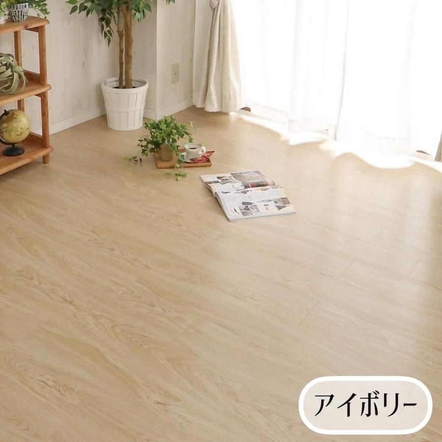 グラムスタイル フロアタイル (吸着 敷くだけ) 木目 調 接着剤不要 撥水 DIY カット可能 床暖房対応 6畳用 72枚入 ブラウン - 7