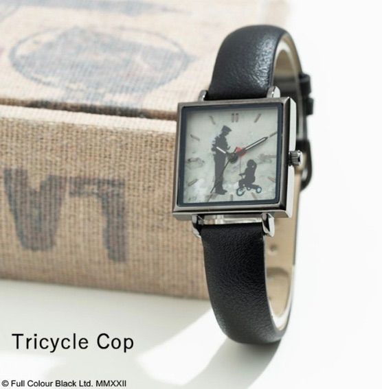 新品 腕時計 BRANDALISED バンクシー ブランド 見やすい スクエア かわいい おしゃれ 男女兼用 全年齢 日本製ムーブメント Tricycle Cup Banksy