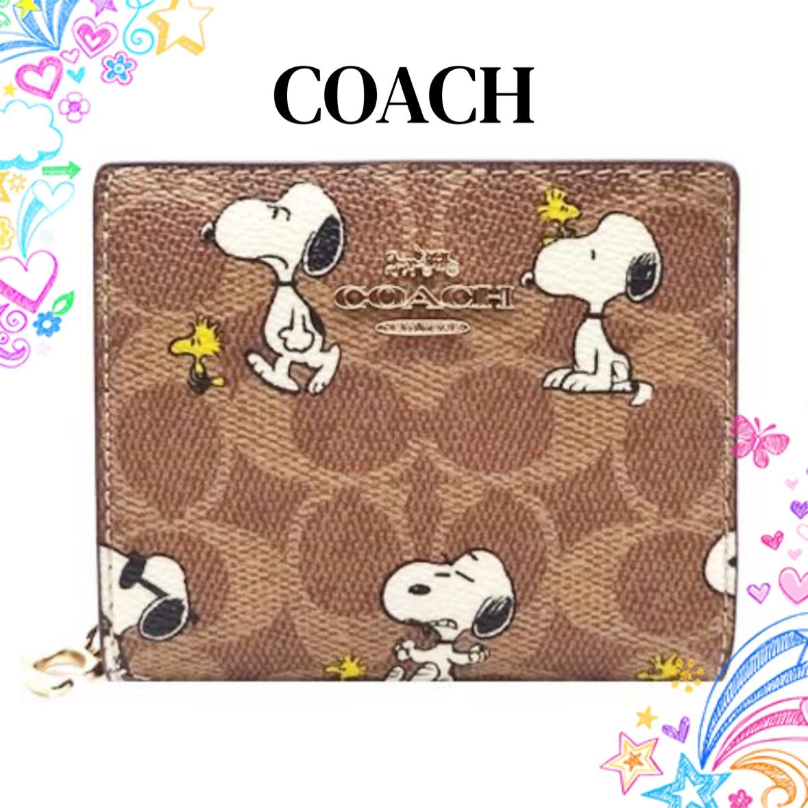 ☆開封未使用☆ COACH コーチ スヌーピー コラボ 二つ折り財布