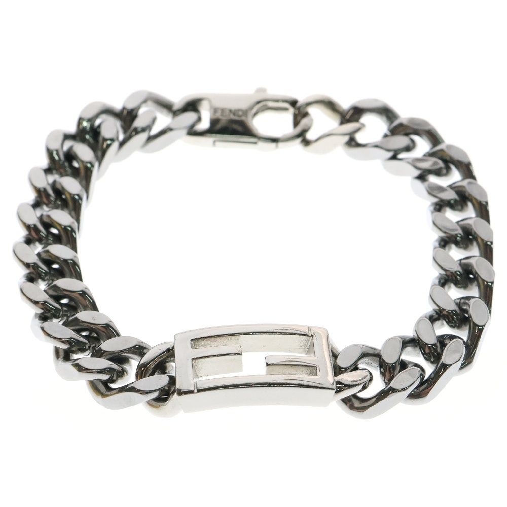 FENDI (フェンディ) FFロゴバケットブレスレット シルバー 7AJ539