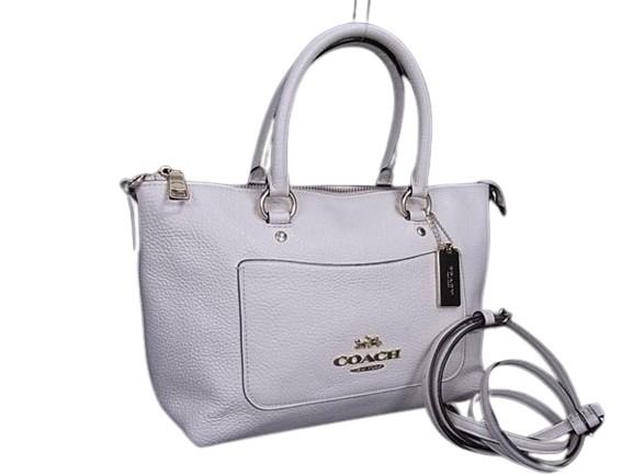 COACH コーチ エマ サッチェル レザー ハンドバッグ レディース ホワイト COACH - 新品 コーチ COACH ハンドバッグ ミニ エマ サッチェル