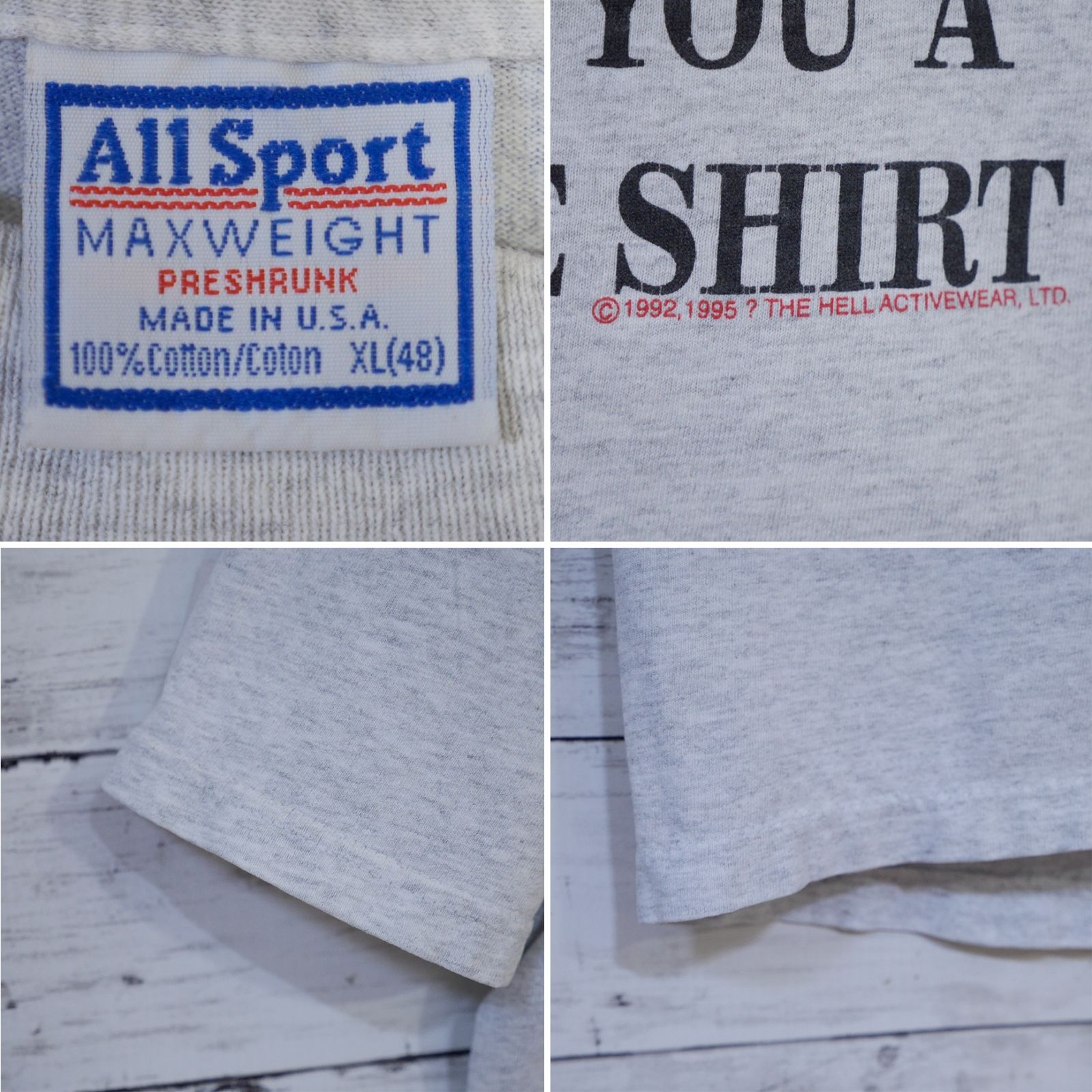 USA製 90s オールスポーツ All Sport THE HELL ACTIVE WEAR LTD