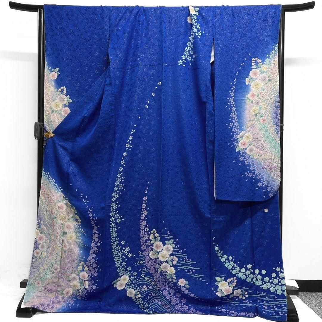 刺繍 金駒刺繍 金彩 牡丹 蝶 振袖 成人式 晴れの日 着物 032a p 刺繍