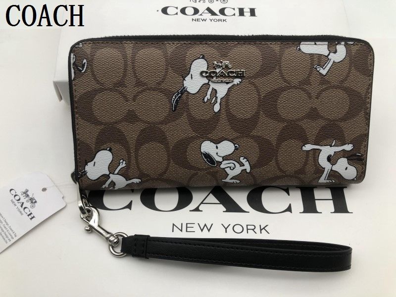 コーチ 長財布 COACH  財布 シグネチャー アコーディオンラウンドジップウォレット花柄 レディース 財布 贈り物 新品未使用C4596 a295  E20