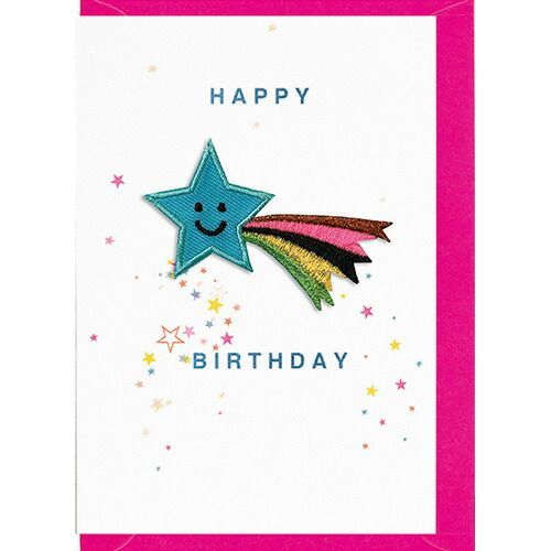 (まとめ）#エルコミューン グリーティングカード ペトラボーズ　輸入グリーティングカード Patch Card Star Birthday YGC-074 【×15セット】