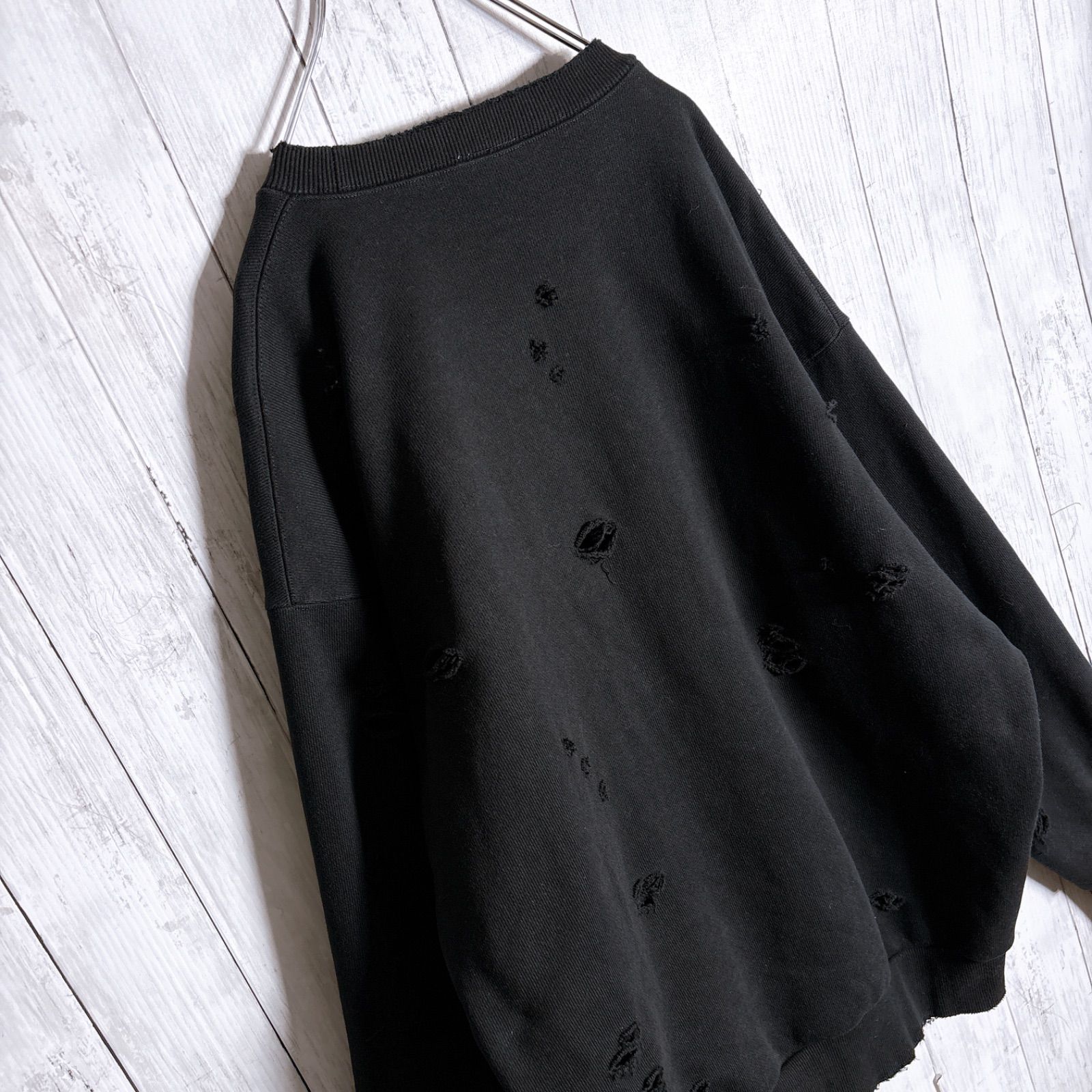 【ダウンタウン浜田さん着用】フリークスストア ダメージ スウェット #144 ダウンタウン浜田さん着用】フリークスストア ダメージ