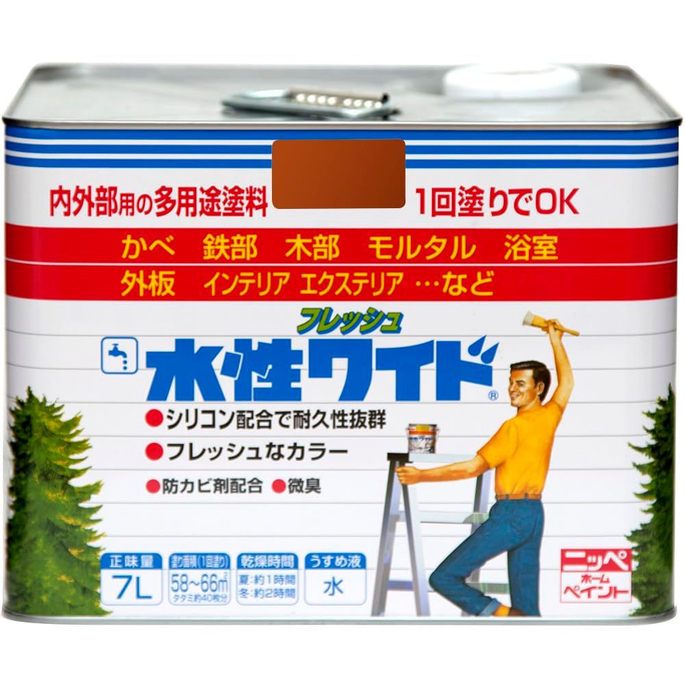 数量 ニッペ 水性フレッシュワイド7L 23ライトカーキー