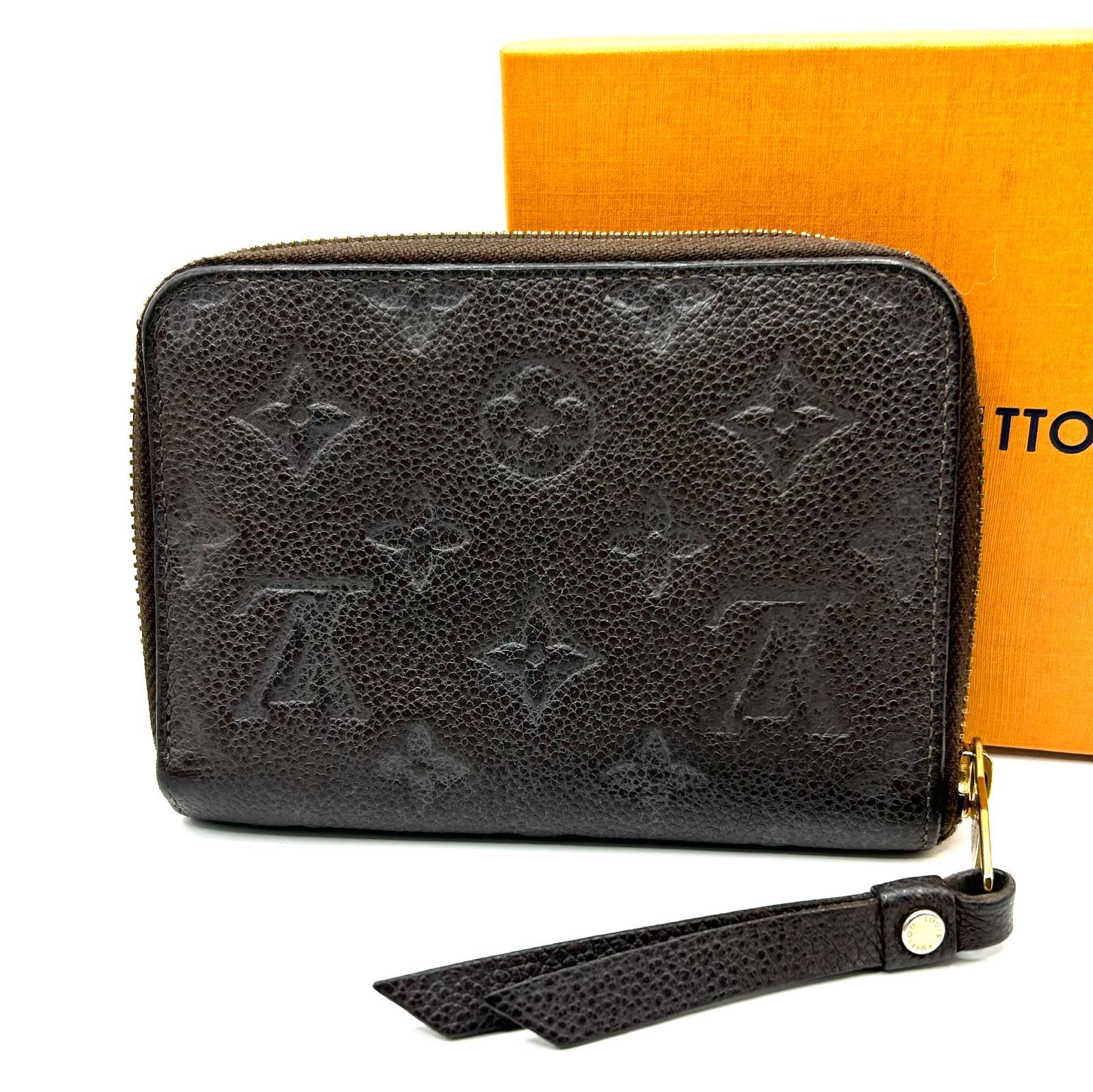 ルイヴィトン アンプラント ポルトフォイユ スクレット コンパクト Louis Vuitton ジップ財布 ダークブラウン