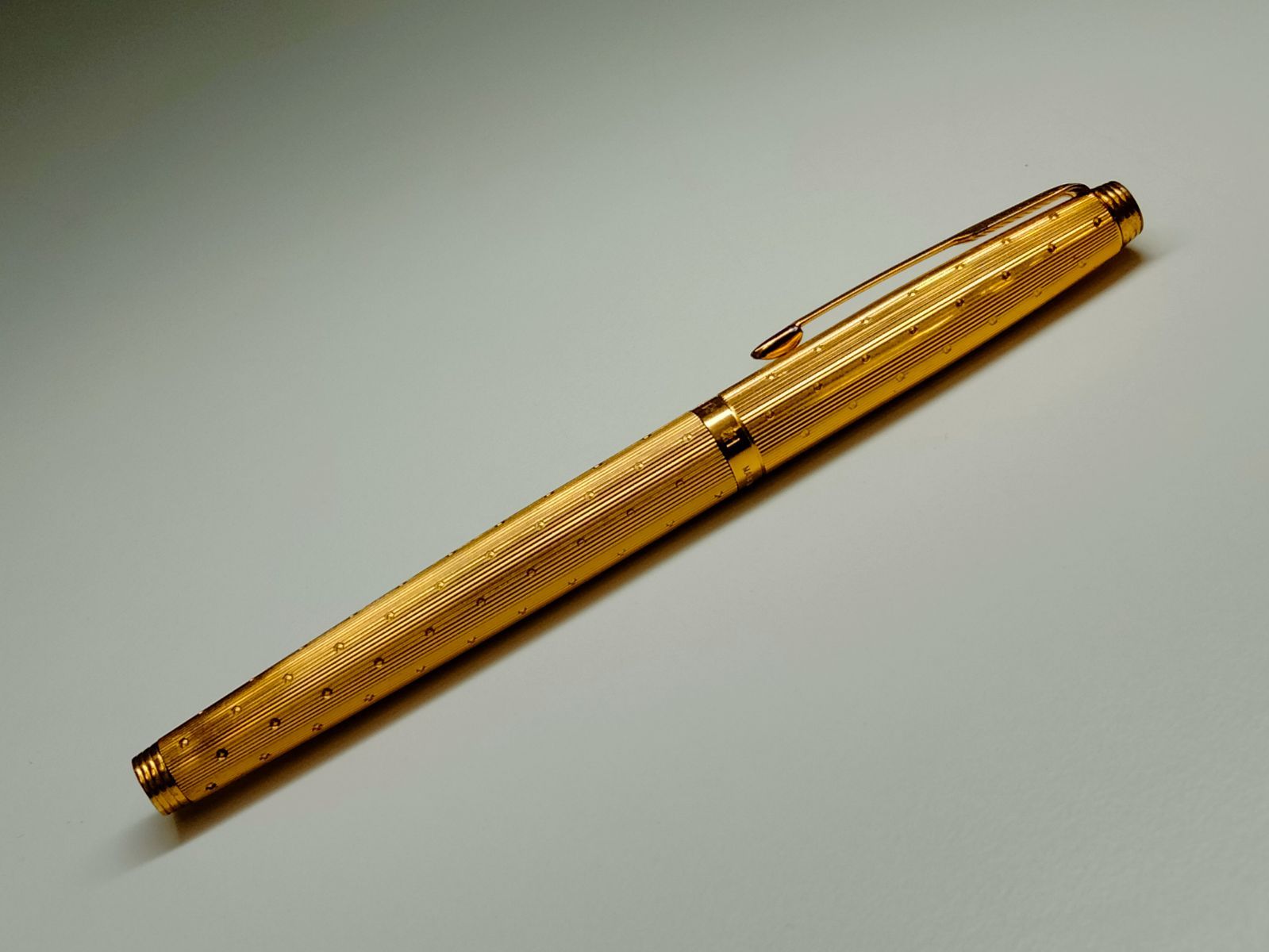 美品 フォロー割り有り】パーカー PARKER 75 Perle柄 20μ金張り