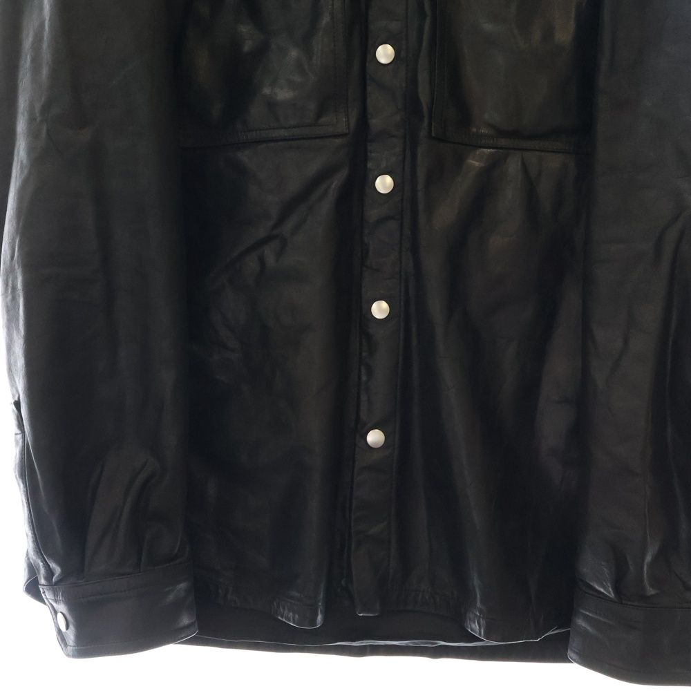 Rick Owens (リックオウエンス) 24SS LEATHER OUTERSHIRTS スナップ