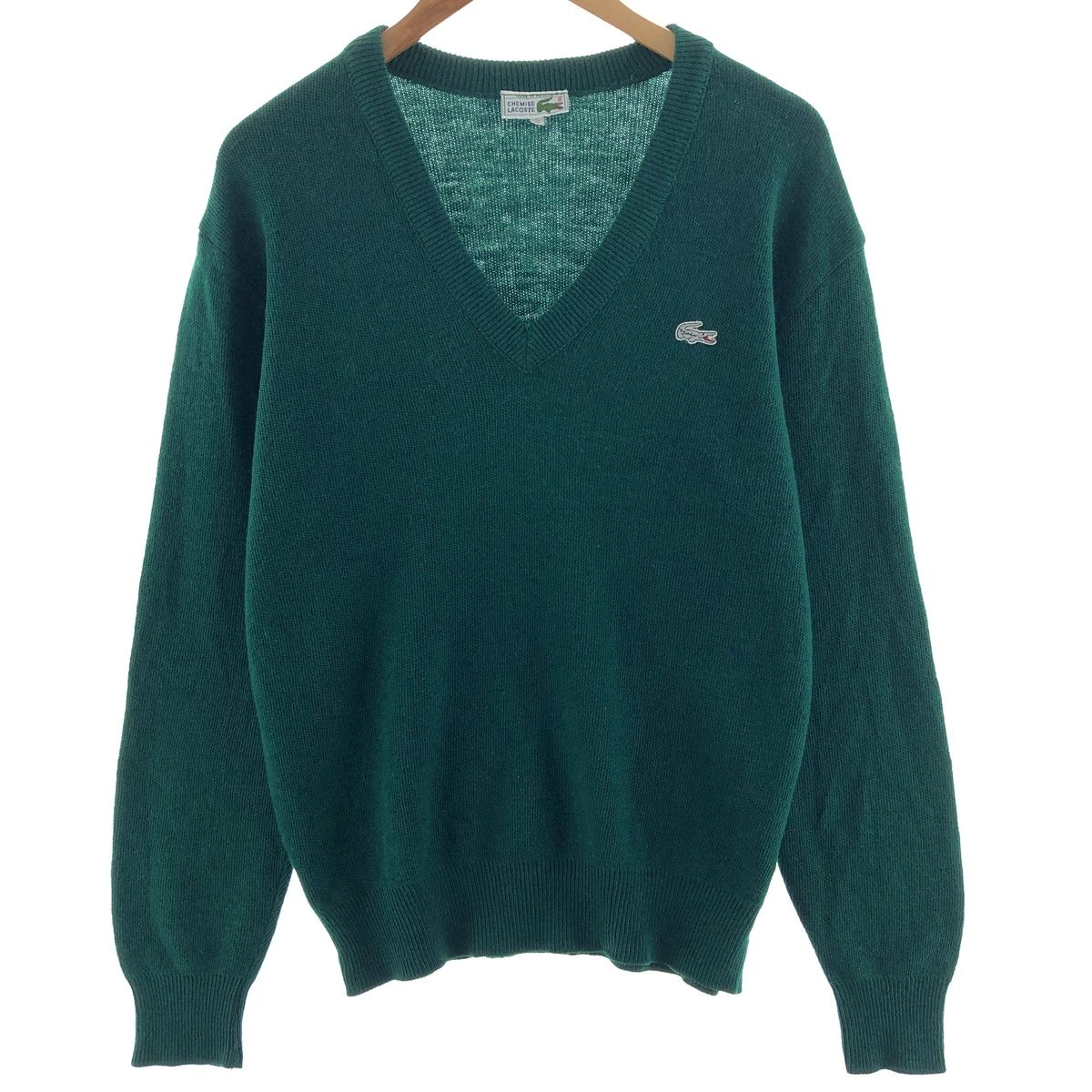 古着 70年代 ラコステ LACOSTE CHEMISE フレンチラコステ Vネック 