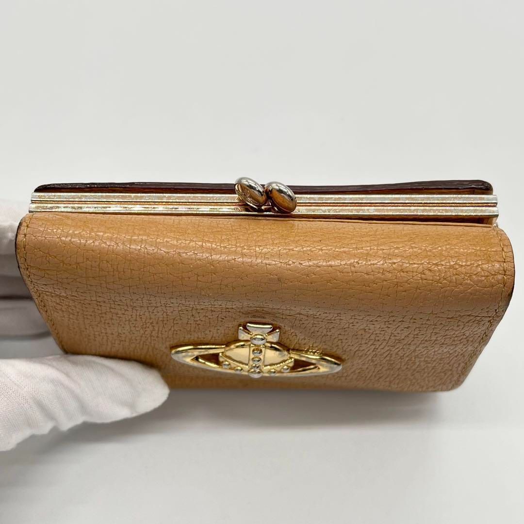 良品】ヴィヴィアン 三つ折 がま口財布 エグゼクティブ オーブ 良品】ヴィヴィアン 三つ折 がま口財布 エグゼクティブ オーブ
