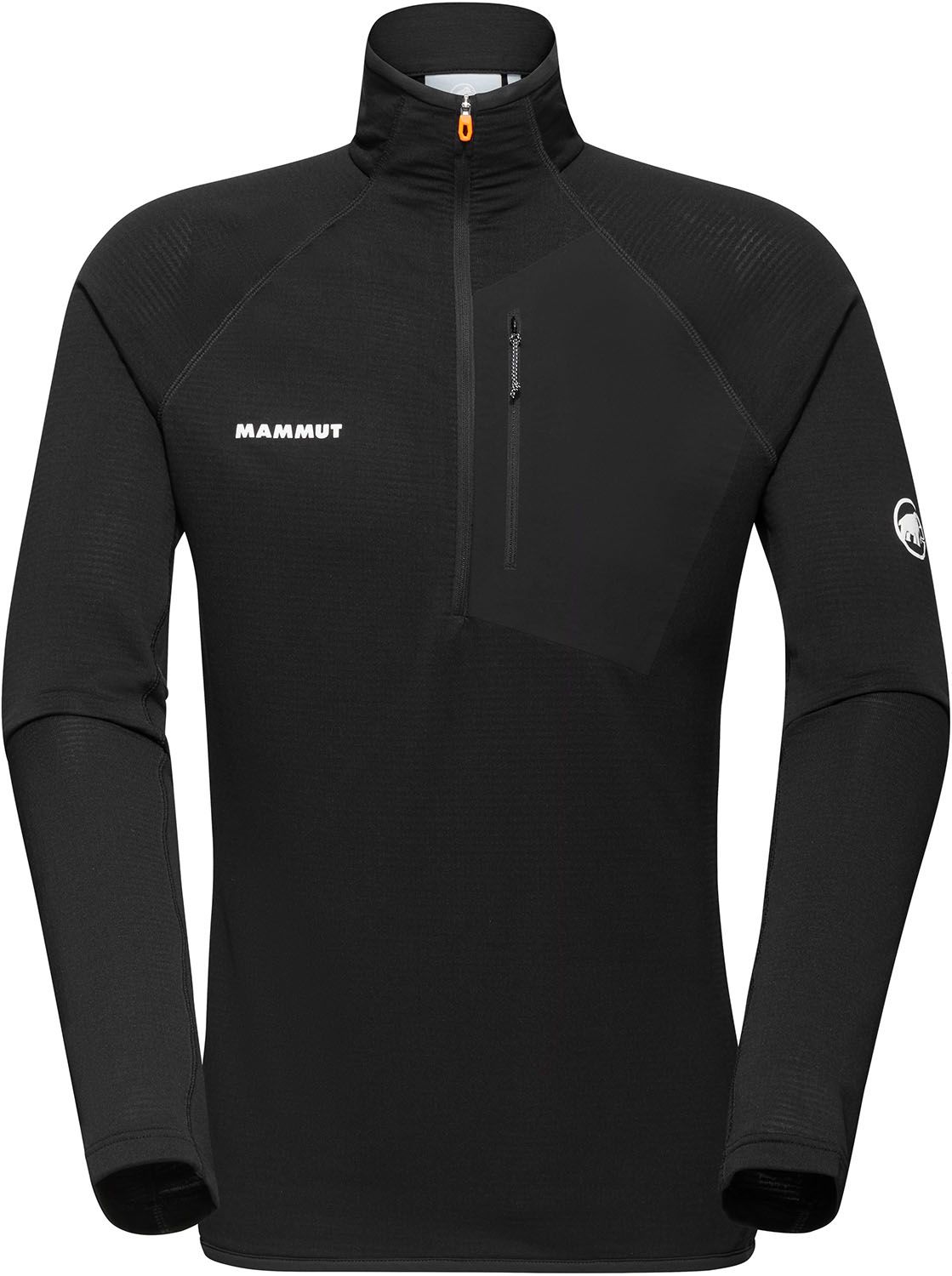 マムート MAMMUT アウトドア エナジー ライト ミッドレイヤー ハーフ ジップ プル アジアンフィット メンズ 男性 長袖 ロングスリーブ 保温 放湿性 通気性 1014-05500 101405500 1285 NEOLIME-BK