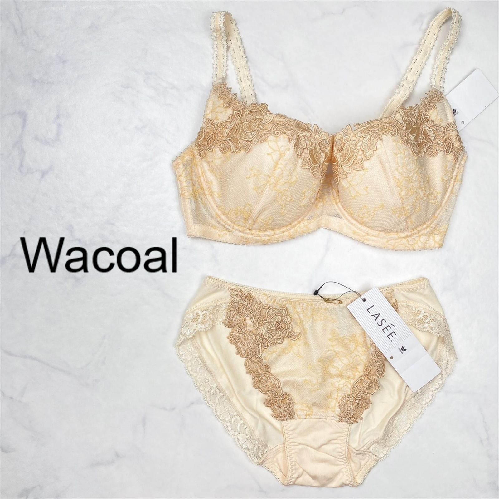 新品タグ付き】Wacoal ワコール LASEE ラゼ ブラジャー D75 ショーツ M ...