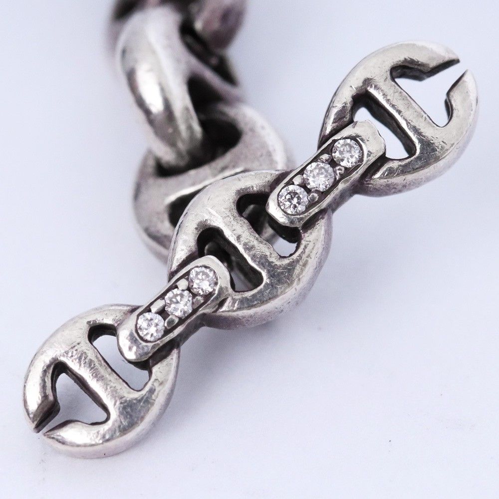 【美品】HOORSENBUHS 5MM 15inch wallet chain HOORSENBUHS® | 5MM OPEN-LINK™ WALLET CHAIN WITH DIAMOND PENDANT