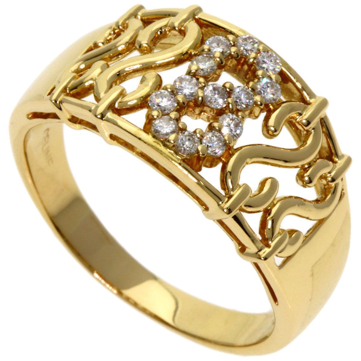 CELINE セリーヌ ダイヤモンド リング 指輪 K18YG レディース