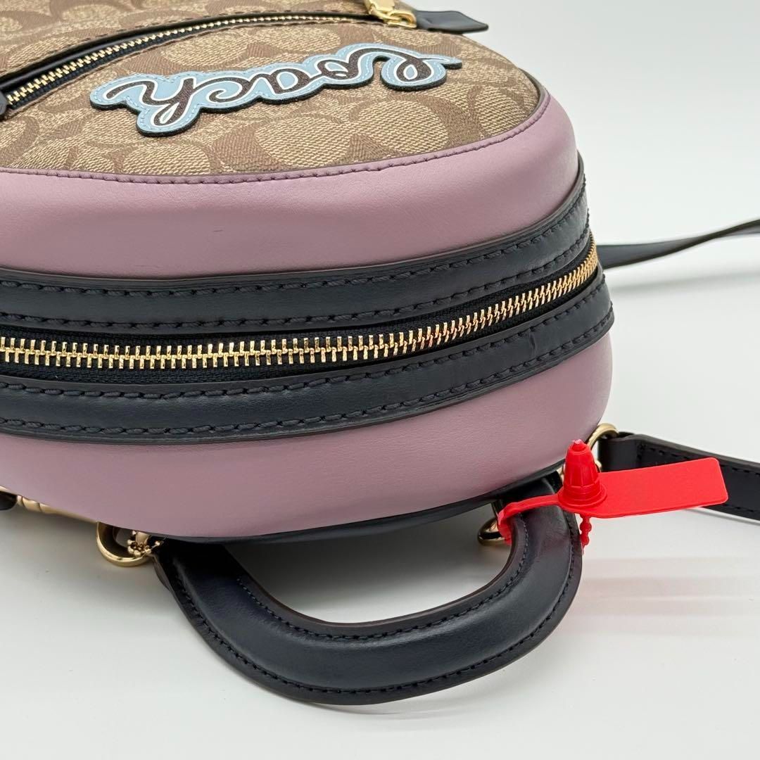 極美品】COACH シグネチャー ミニリュック バックパック レザー PVC