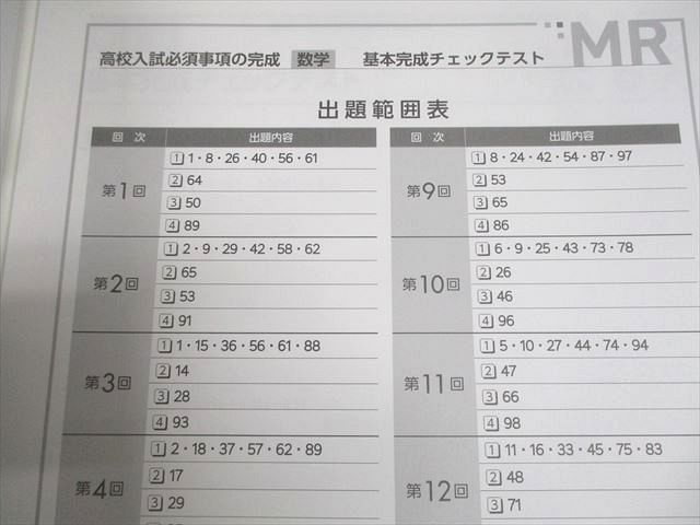 塾専用 中3 高校入試必須事項の完成 基本完成チェックテスト 英語/数学/国語/理科/社会 計5冊 024M5D 塾専用 中3 高校入試必須事項の完成 基本完成チェックテスト