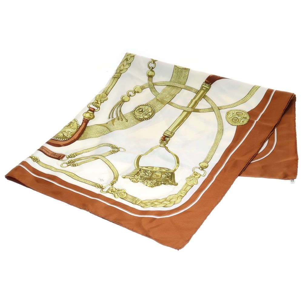 HERMES (エルメス) カレ90 GAUCHO PAR 装飾馬具柄 スカーフ マフラー