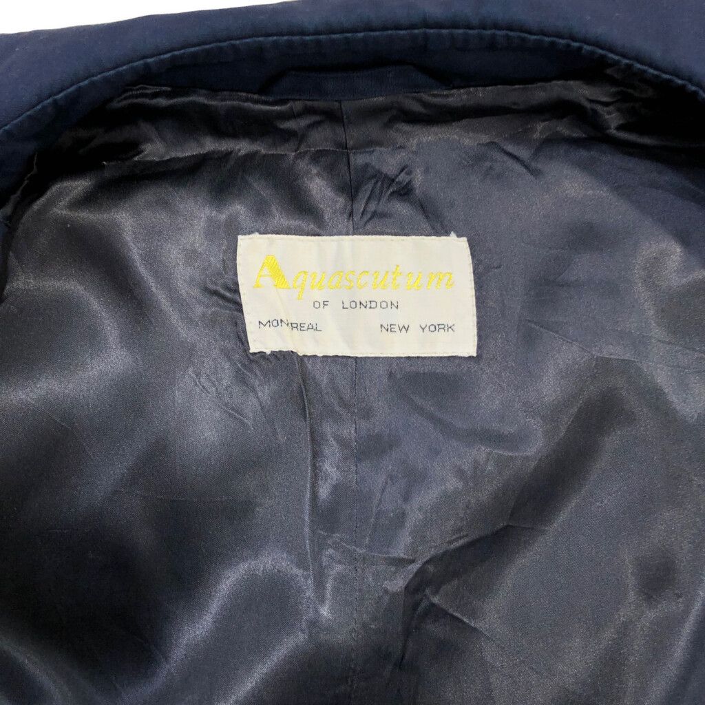 80年代 Aquascutum アクアスキュータム AQUA5 ステンカラーコート