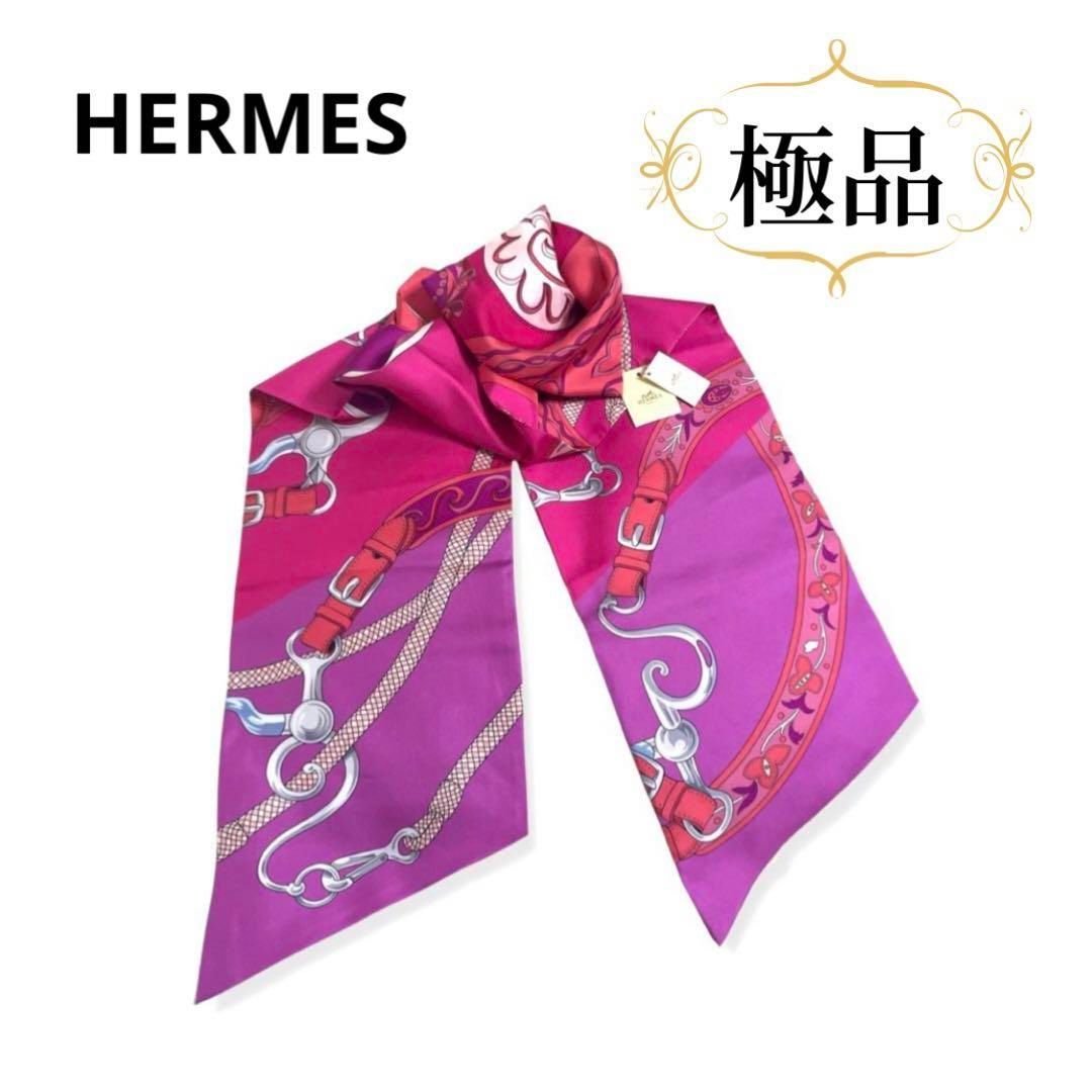 ❤️HERMES❤️エルメス ツイリー スカーフ 大空の狂気 ピンク系 2022 ...