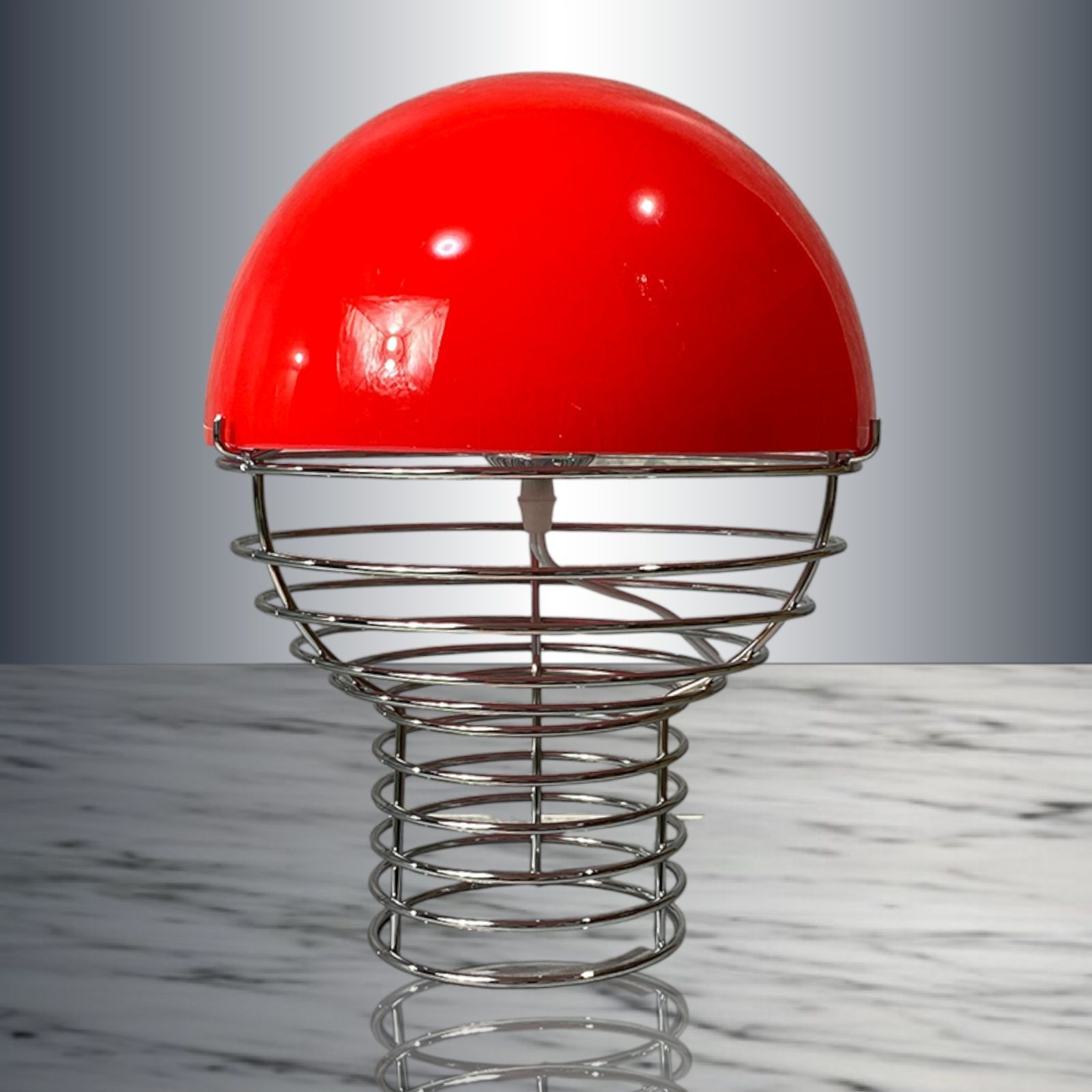 Wire Table Lamp White ワイヤーテーブルランプ オレンジ スペース